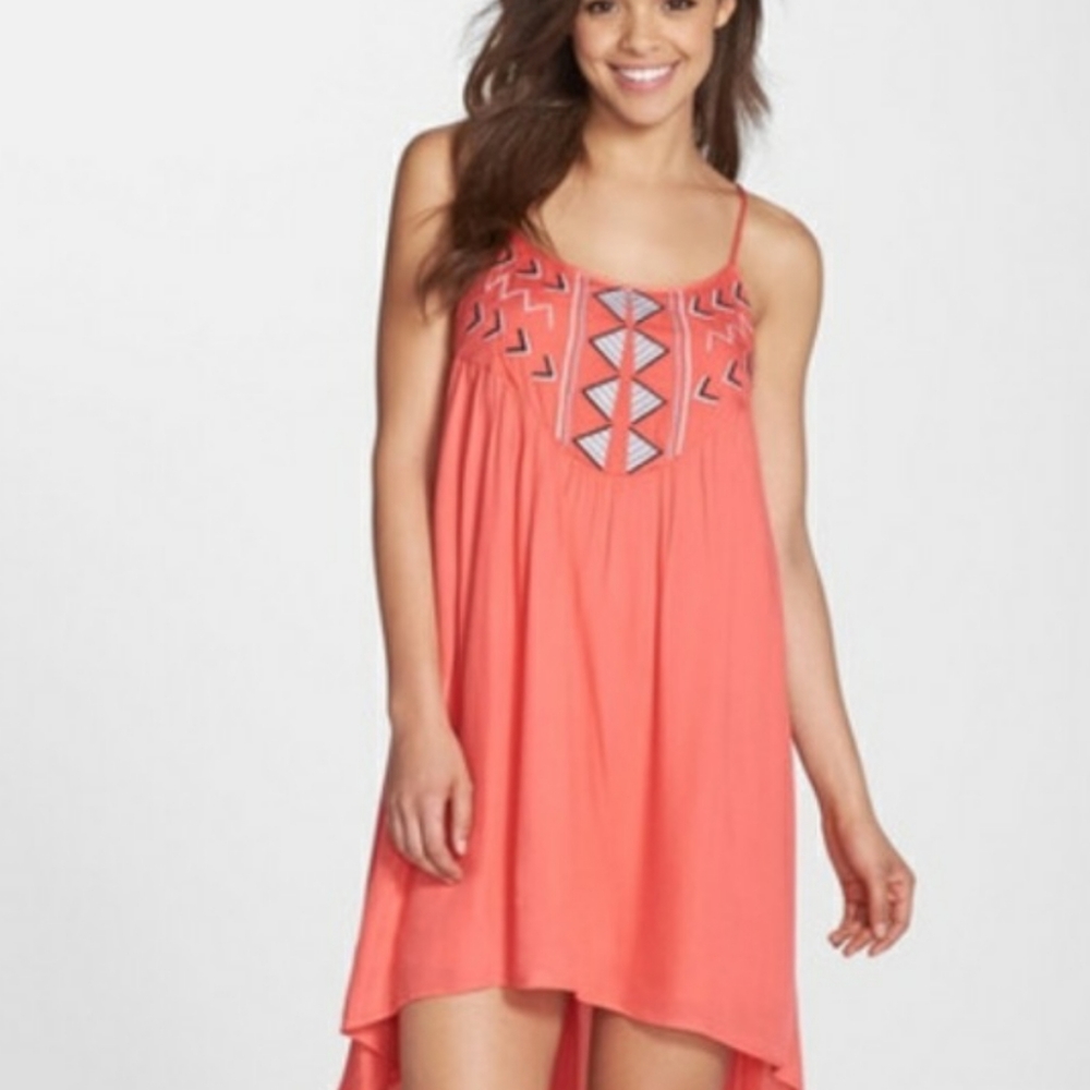 BB Dakota high low embroidered dress